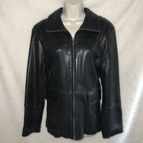 ANDREW MARC New York Jackets & Blazers - ANDREW MARC New York Moto black leather jacket